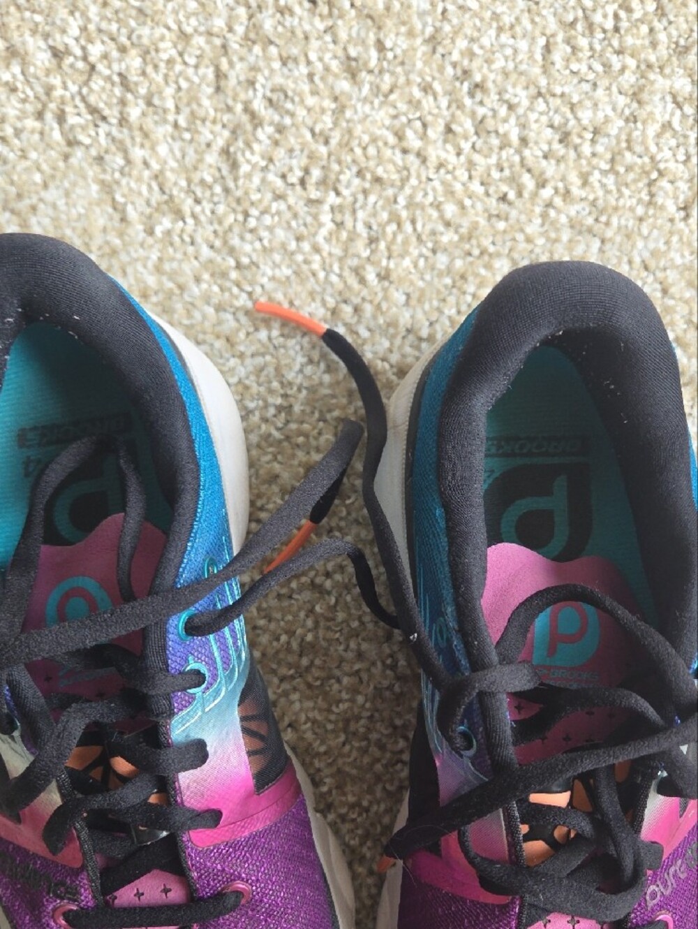 Brooks Women's Purple Teal Pink Running Sneakers - Picture 4 of 10